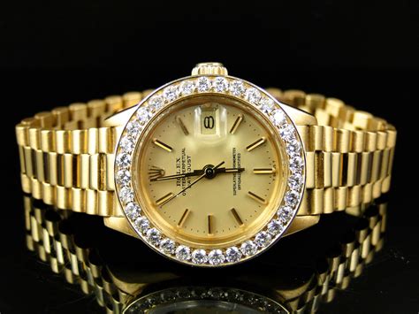 vintage rolex golden for women|rolex 18k gold watch price.